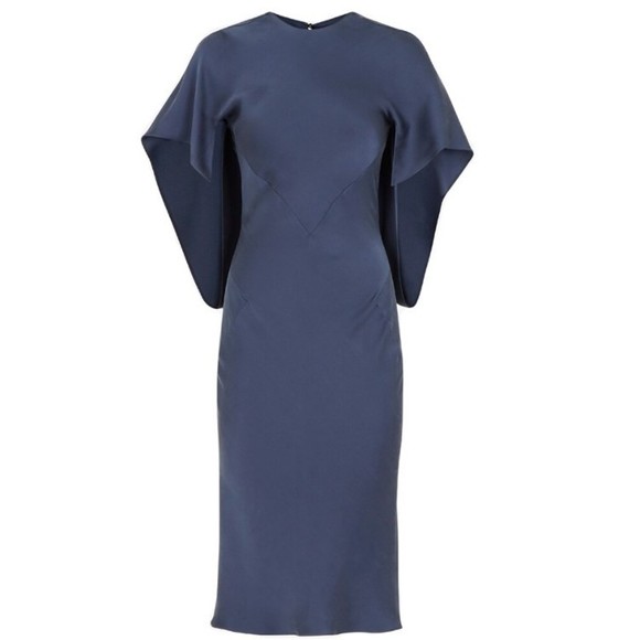 Fendi Flowy Silk Dress With Cape-Like Sleeves - NWT - Picture 1 of 1